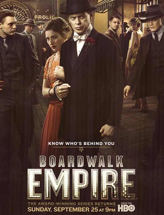 Photo of a poster for the TV show Boardwalk Empire.