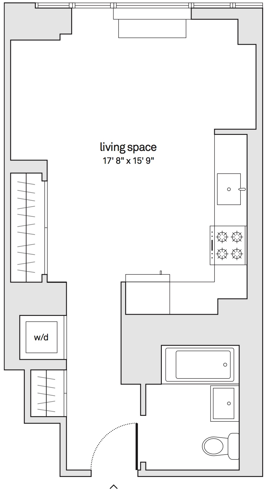 Floorplan of unit 29D.