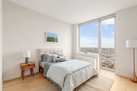 bedroom with great views of brooklyn